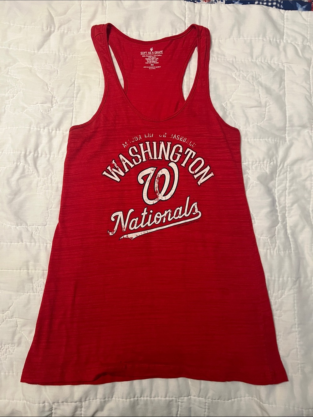 Washington Nationals Women's Red Racerback Tank Top